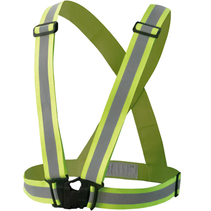 【CAINZ-DASH】富士手袋工業 伸縮安全テープベスト 蛍光イエロー 8270-Y【別送品】