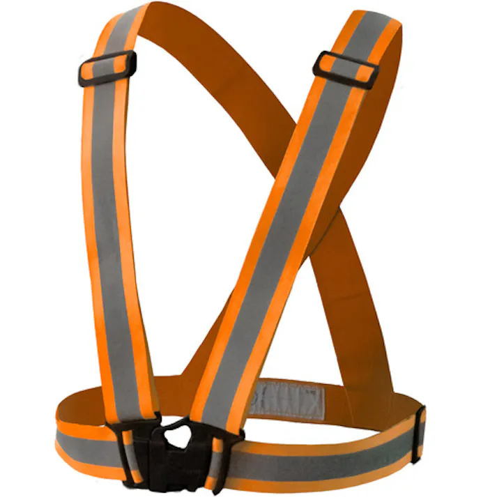 【CAINZ-DASH】富士手袋工業 伸縮安全テープベスト 蛍光オレンジ 8270-OR【別送品】