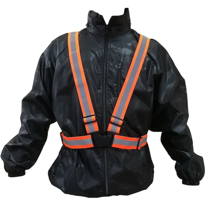 【CAINZ-DASH】富士手袋工業 伸縮安全テープベスト 蛍光オレンジ 8270-OR【別送品】