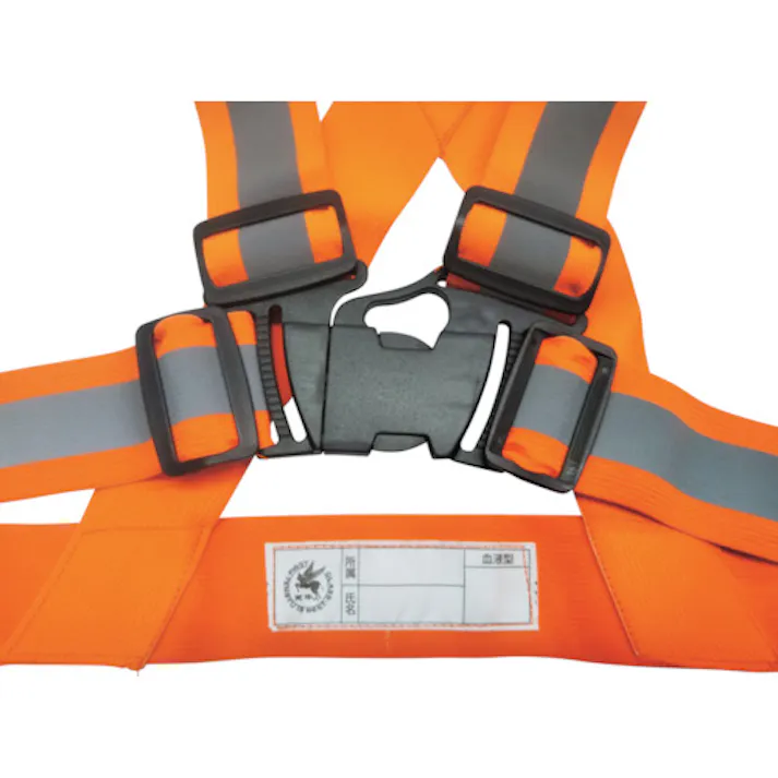 【CAINZ-DASH】富士手袋工業 伸縮安全テープベスト 蛍光オレンジ 8270-OR【別送品】