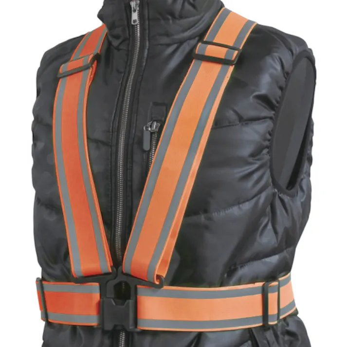 【CAINZ-DASH】富士手袋工業 伸縮安全テープベスト 50mm 8272-OR【別送品】