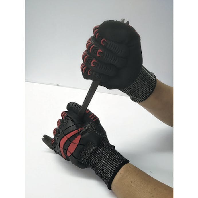 【CAINZ-DASH】富士手袋工業 ナックルアーマーＣ４　赤　Ｌ 9900-R-L【別送品】