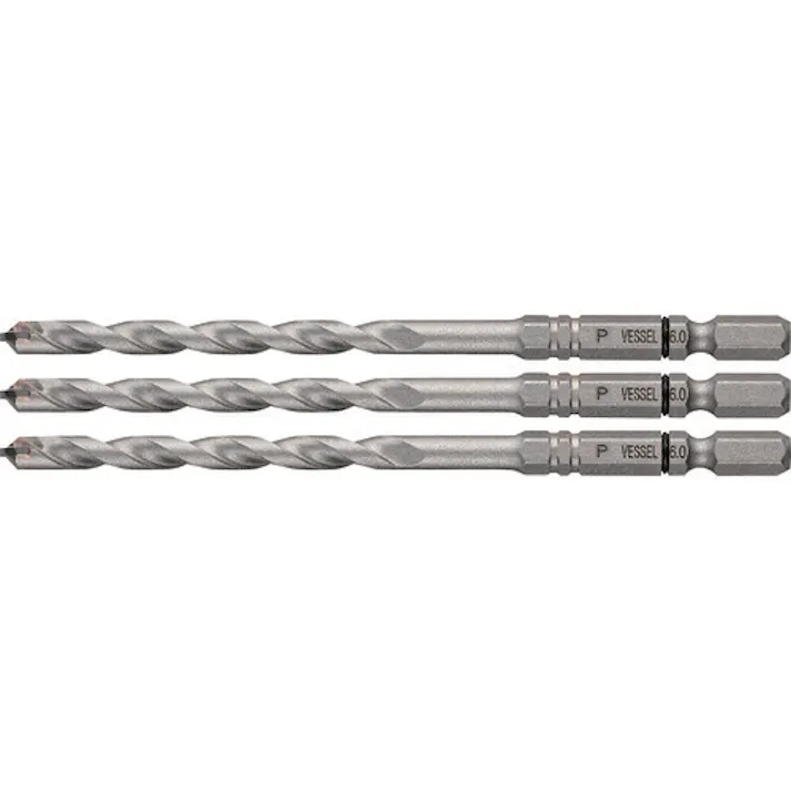 【CAINZ-DASH】ベッセル 磁器タイル用ドリル APD 3本組 ドリル径:6.0mm 有効長:65mm APD3S-6.0【別送品】