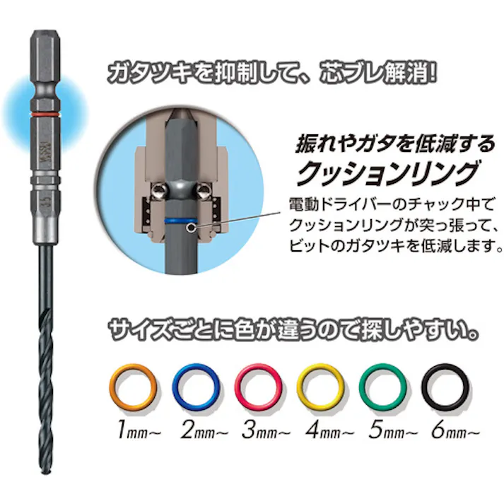 【CAINZ-DASH】ベッセル クッションドリル(鉄工用)3本組 Φ2.5 全長90mm AMD3S-2.5【別送品】