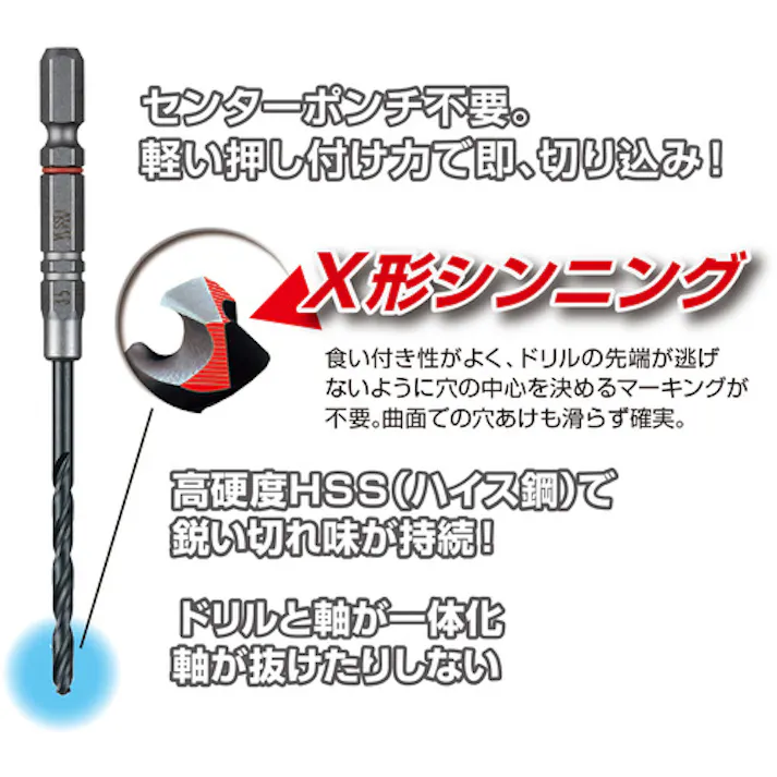 【CAINZ-DASH】ベッセル クッションドリル(鉄工用)3本組 Φ3.0 全長98mm AMD3S-3.0【別送品】