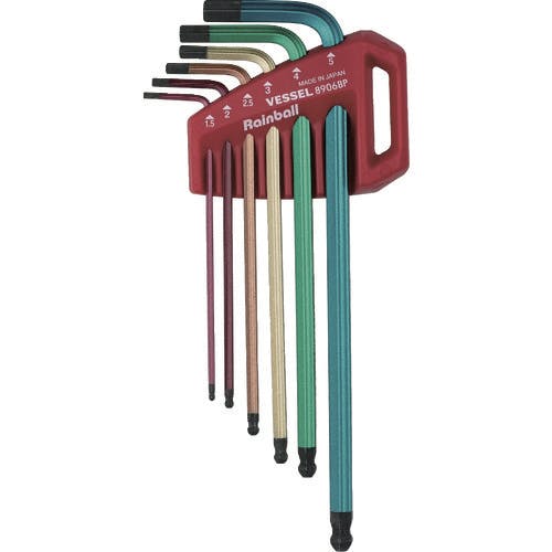 CAINZ-DASH】ベッセル 六角棒レンチセット レインボールL型レンチ