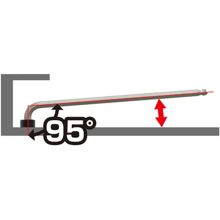 【CAINZ-DASH】ベッセル 六角棒レンチ 本締めボールポイントレンチ短軸仕様(ショートタイプ) 8200BP-S 対辺2 8200BP-S-H2【別送品】