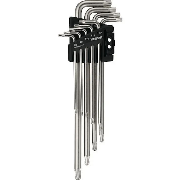 【CAINZ-DASH】ベッセル ボールエンドトルクスレンチ 9本組 T8、T9、T10、T15、T20、T25、T27、T30、T40 8509BTX【別送品】