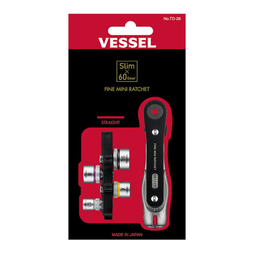 ベッセル VESSEL ファインミニラチェットソケット TD-26 4本 | 電動