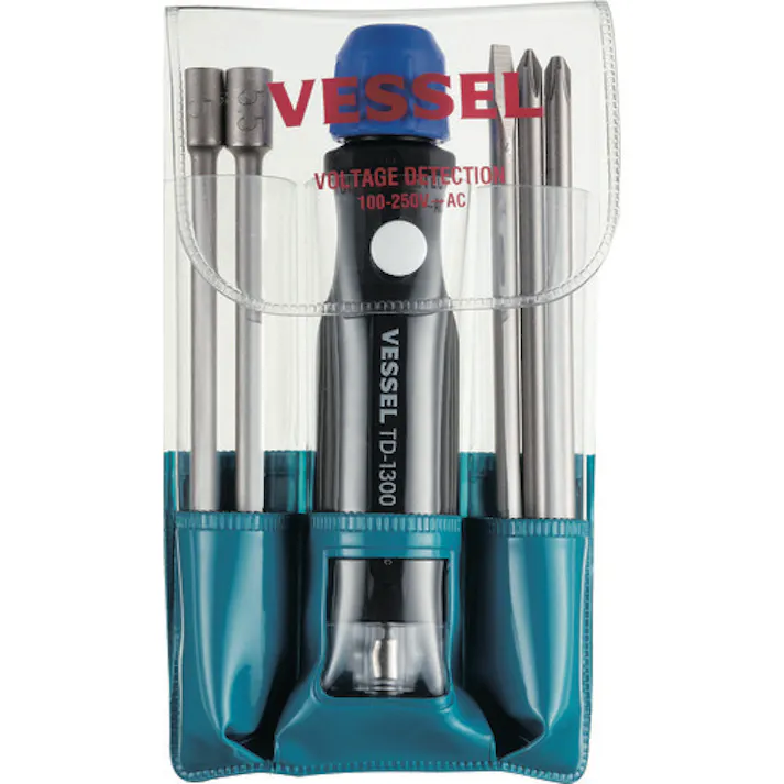 【CAINZ-DASH】ベッセル 検電差替5本組ドライバーセット(低圧用)TD-1300B TD-1300B【別送品】