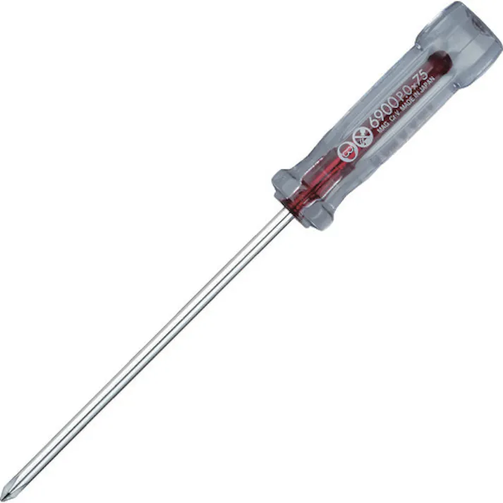 【CAINZ-DASH】ベッセル 樹脂柄ドライバー クリスタラインドライバー 6900 +0×75 6900-0-75【別送品】