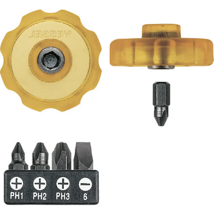 【CAINZ-DASH】ベッセル コマドラ差替式スタビードライバー (ビット5本付) TD-13W5 TD-13W5【別送品】