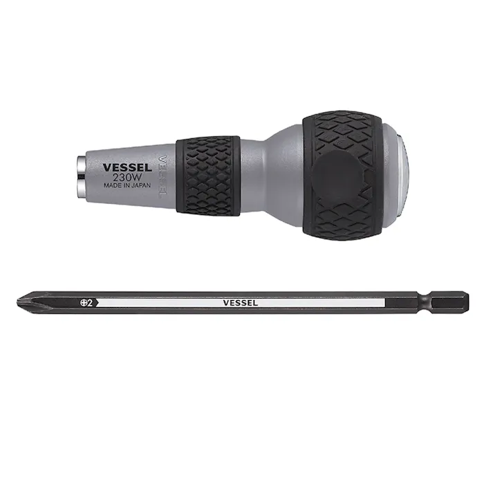 ベッセル VESSEL ボールグリップ差替貫通ドライバー +2 230W-2
