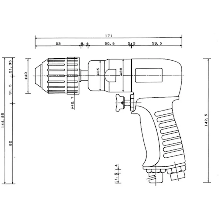 【CAINZ-DASH】ベッセル エアードリルピストル型GTD80-20K GT-D80-20K【別送品】