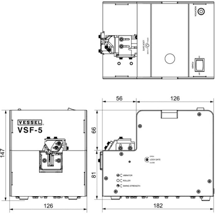 【CAINZ-DASH】ベッセル スクリューフィーダー（ネジ供給機）　ＶＳＦ‐５ VSF-5【別送品】