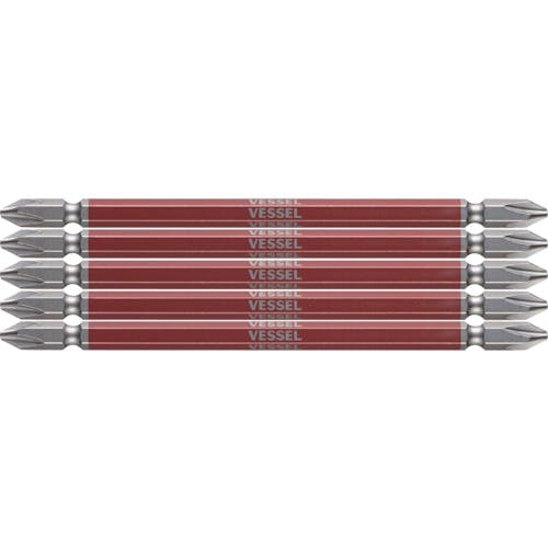 ベッセル 剛彩ビット 5本組 (両頭) +2×130mm GS5P2130 両頭ドライバービット ベッセル 剛彩ビット 5本組 (両頭) +2×130mm GS5P2130 両頭ドライバービット