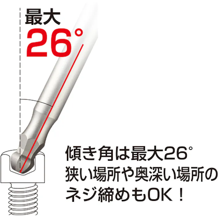 【CAINZ-DASH】ベッセル 剛彩ビット (片頭ボールポイント) 対辺5×150mm GSBP050L【別送品】