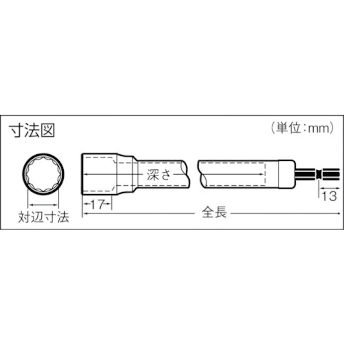 【CAINZ-DASH】ベッセル 軽天ソケット　対辺１７×７００ｍｍ KA201770【別送品】