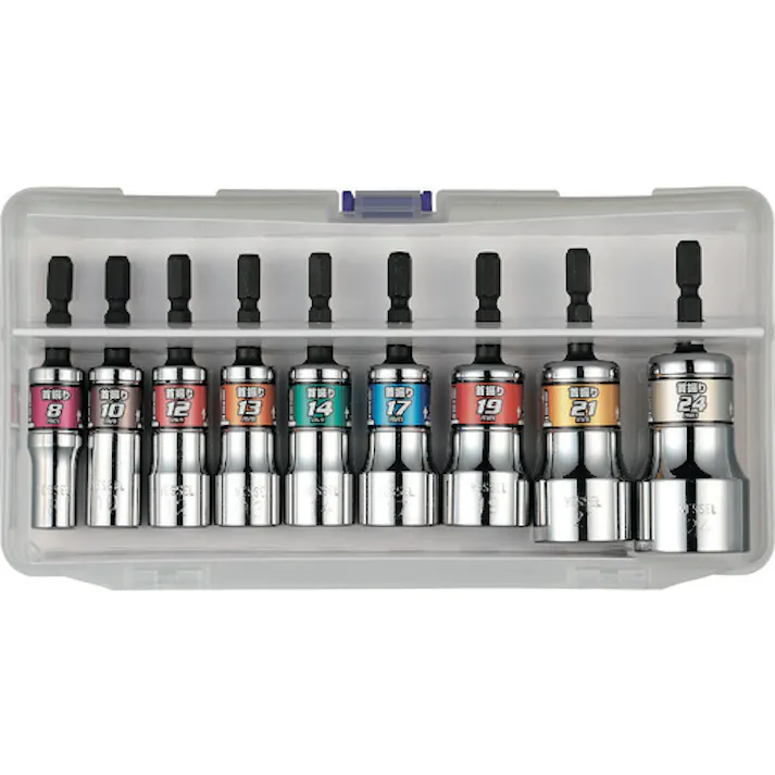 【CAINZ-DASH】ベッセル 剛鍛首振ショートソケットセット9本組 No.WSA209PS(アソート 9本) WSA209PS【別送品】