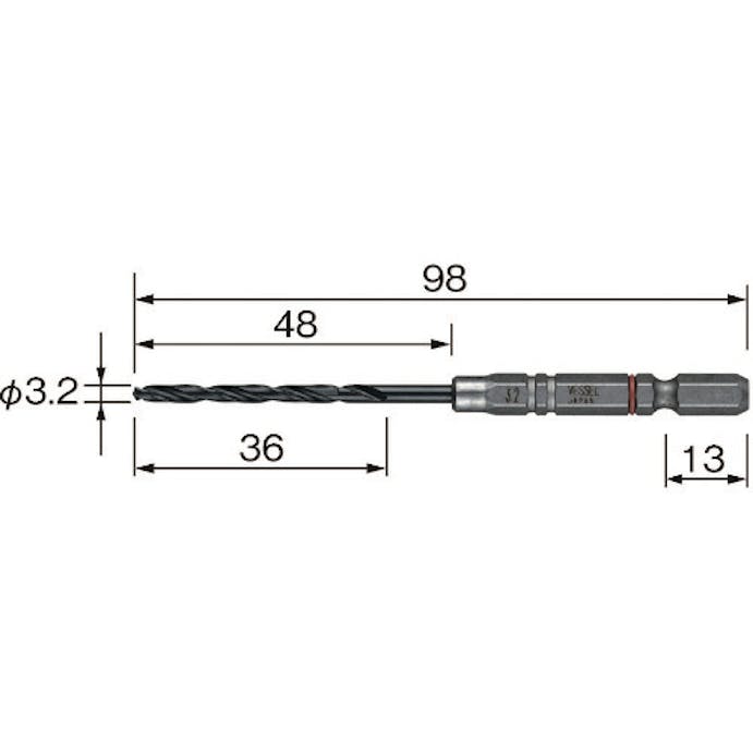 【CAINZ-DASH】ベッセル クッションドリル鉄工用ＡＭＤ　３．２ｍｍ AMD-3.2【別送品】