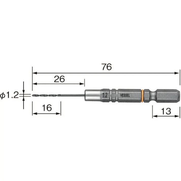 【CAINZ-DASH】ベッセル クッションドリル鉄工用AMD 1.2mm AMD-1.2【別送品】