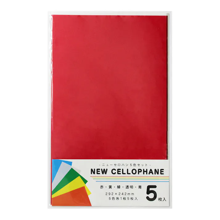 エヒメ紙工 ニューセロハン 二つ折5色入り