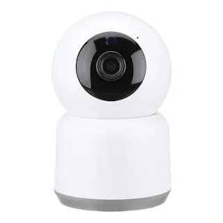 カシムラ スマートカメラ(首振) KJ-182 防犯カメラ スマホ遠隔操作首振り可能 自動追尾機能 200万画素 赤外線暗視モード 動体センサー機能