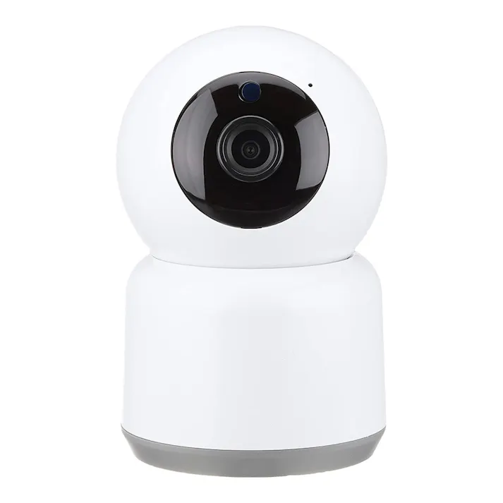 カシムラ スマートカメラ(首振) KJ-182 防犯カメラ スマホ遠隔操作首振り可能 自動追尾機能 200万画素 赤外線暗視モード 動体センサー機能