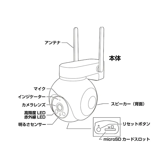 カシムラ スマートカメラ 4G/AC電源/防水 KJ-211