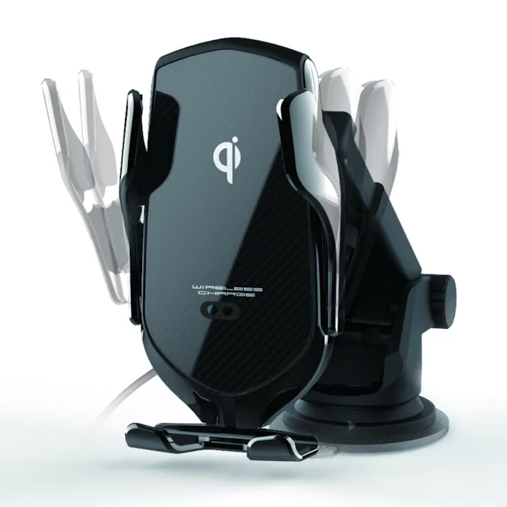 カシムラ ワイヤレス充電器自動開閉ホルダー 吸盤 KW-13