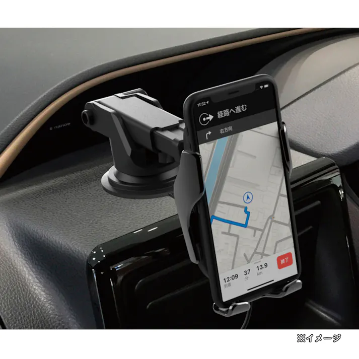 カシムラ ワイヤレス充電器自動開閉ホルダー 吸盤 KW-13