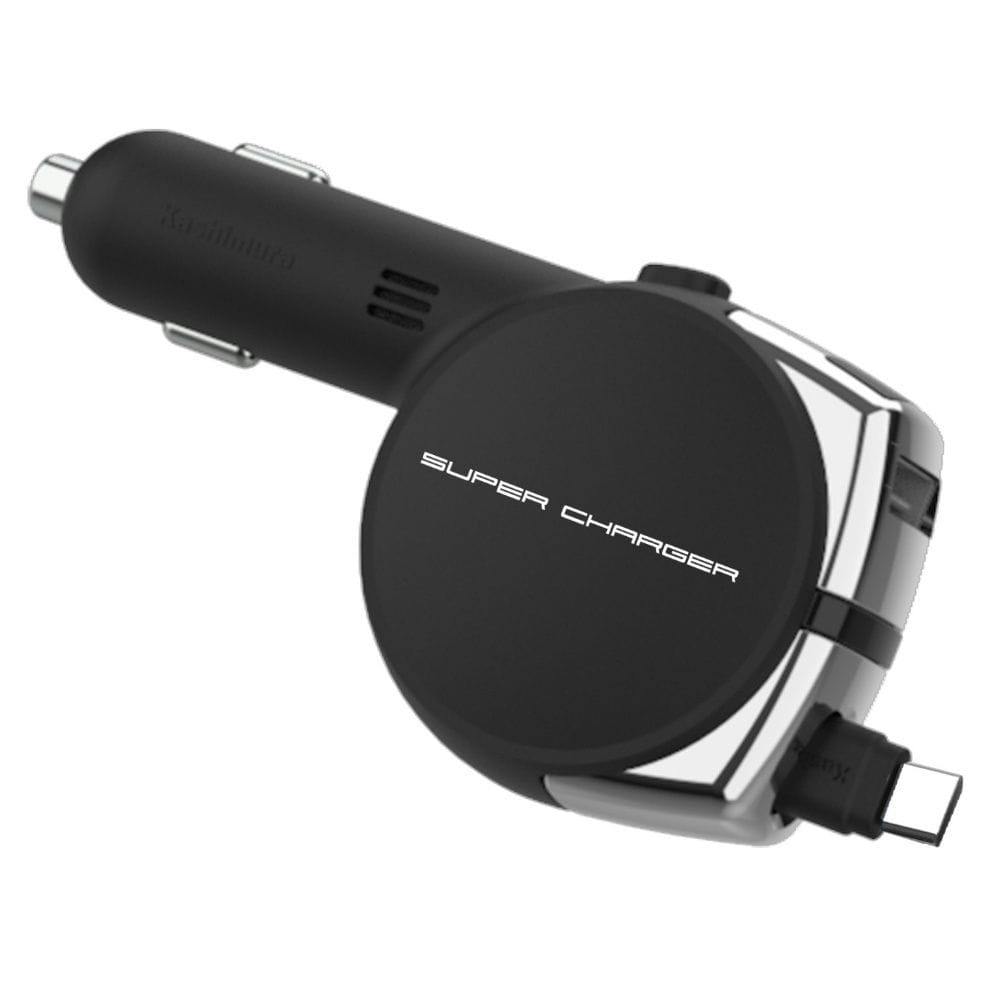カシムラ DC充電器 リール インジケーター 5.4A Type-C ブラック DC-011 携帯電話用品 カシムラ DC充電器 リール インジケーター 5.4A Type-C ブラック DC-011 携帯電話用品