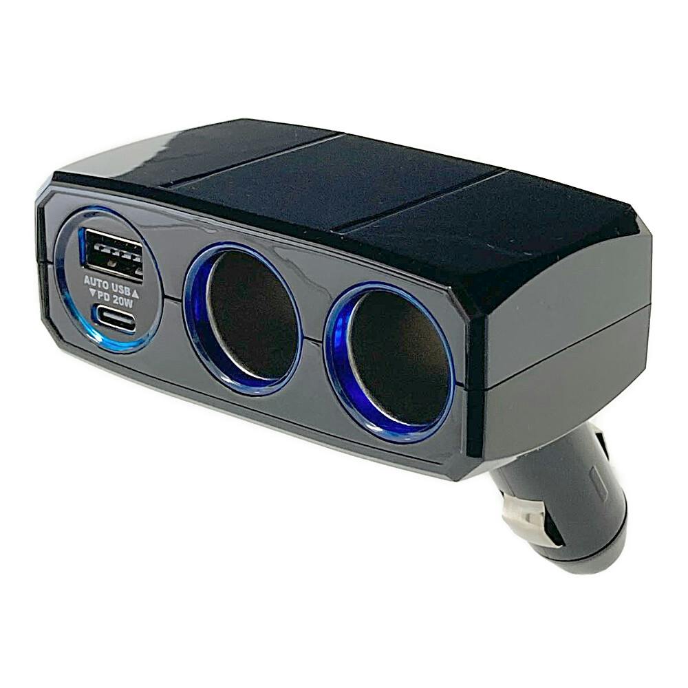 カシムラ 2連ダイレクトソケット PD20W リバーシブルUSB自動判定