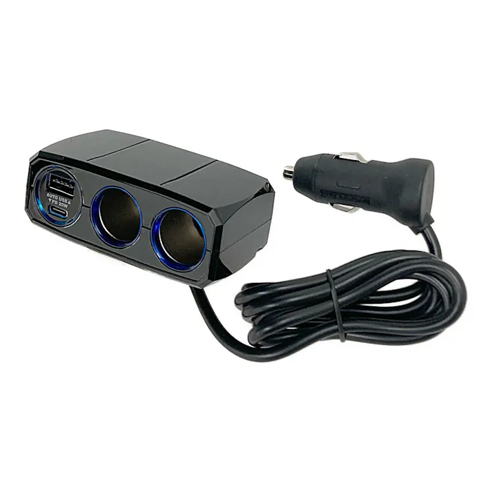 カシムラ 2連セパレートソケット PD20W リバーシブルUSB自動判定 KX-232