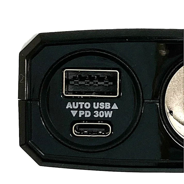 カシムラ 2連セパレートトソケット PD30W/リバーシブルUSB自動判定 KX-247