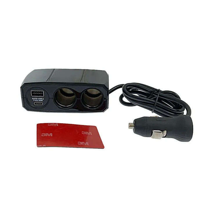 カシムラ 2連セパレートトソケット PD30W/リバーシブルUSB自動判定 KX-247