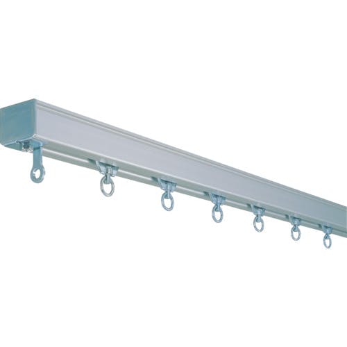 【CAINZ-DASH】岡田装飾金物 カーテンレール　Ｄ４０レール２ｍアルミ 15L20-AS【別送品】