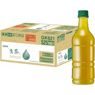 【ケース販売】キリン 生茶 ラベルレス 525ml×24本