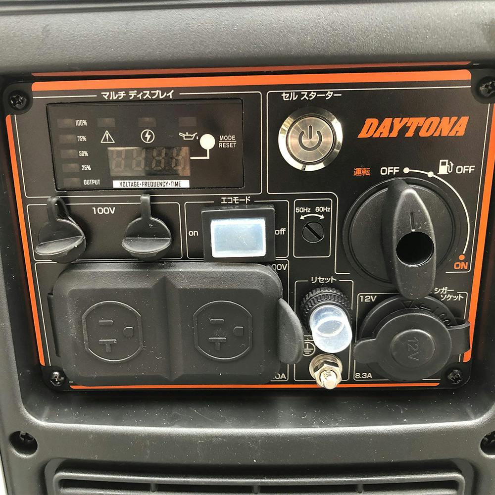 展示品　デイトナ　インバーター発電機　1900e インバーター発電機　リモコン デイトナ 発電機 1900w 静穏 インバーター方式 セルスターター