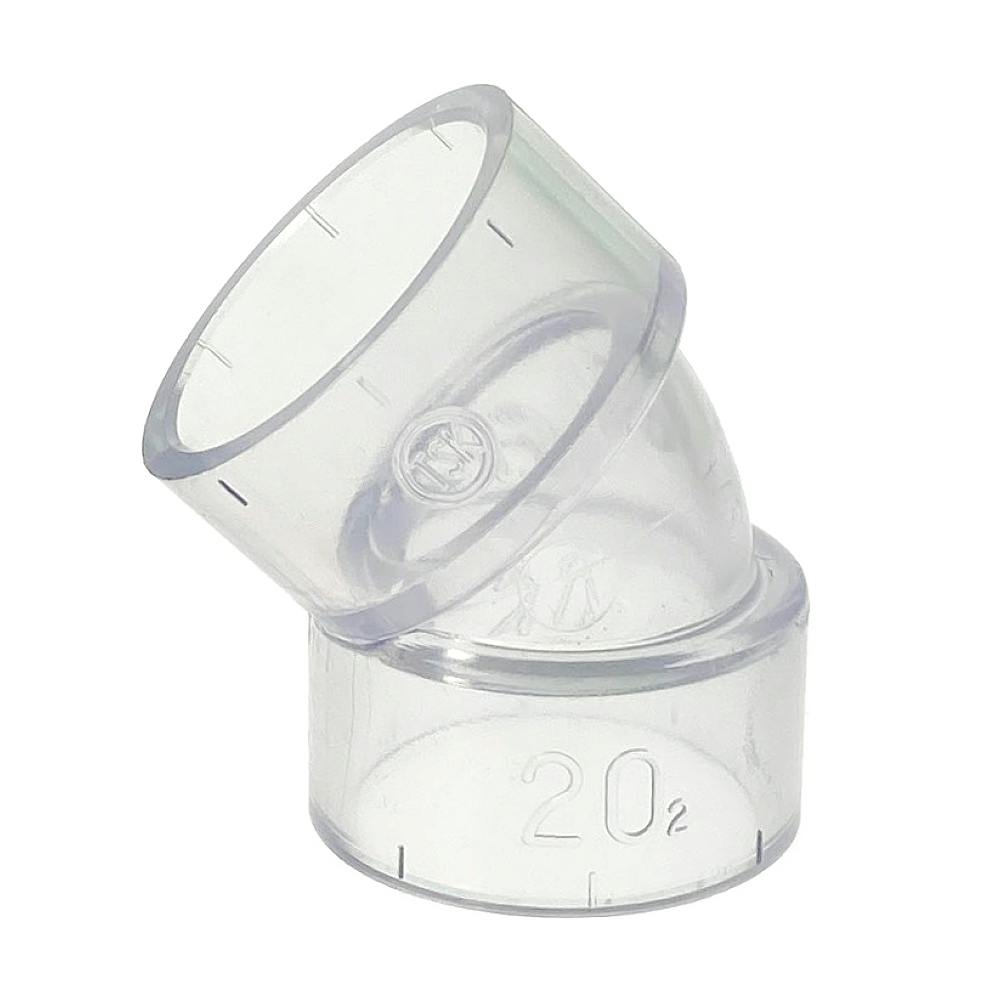 透明DA継手45度エルボ 45L20