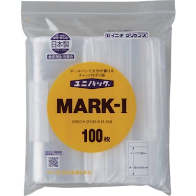 【CAINZ-DASH】生産日本社 「ユニパック」　ＭＡＲＫ－Ｉ　２８０×２００×０．０４　１００枚入 MARK-I-100【別送品】