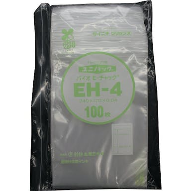 【CAINZ-DASH】生産日本社 「ユニパック」バイオＥチャック規格品（チャック付ポリエチレン袋）　ＥＨ－４　２４０×１７０×０．０４ EH-4-100【別送品】