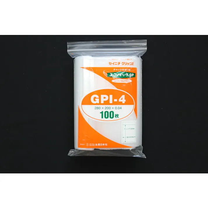 【CAINZ-DASH】生産日本社 チャック袋 「ユニパックGP」GP Iー4 280×200×0.04 GP I-4【別送品】