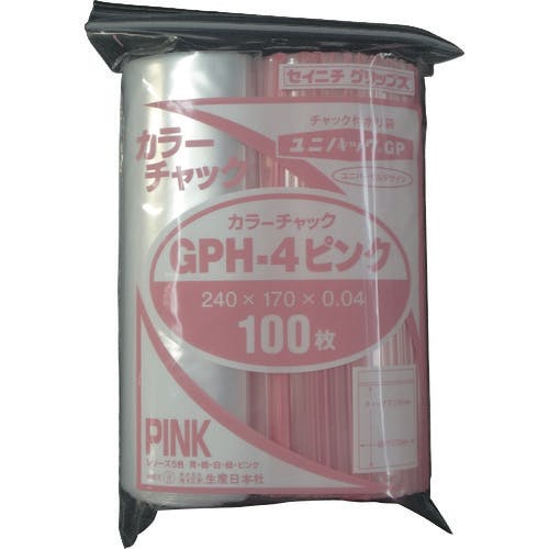生産日本社 ユニパック GP H‐4 カラーチャック ピンク GP H-4 COLOR CHAKKU PINK チャック付ポリ袋 生産日本社 ユニパック GP H‐4 カラーチャック ピンク GP H-4 COLOR CHAKKU PINK チャック付ポリ袋