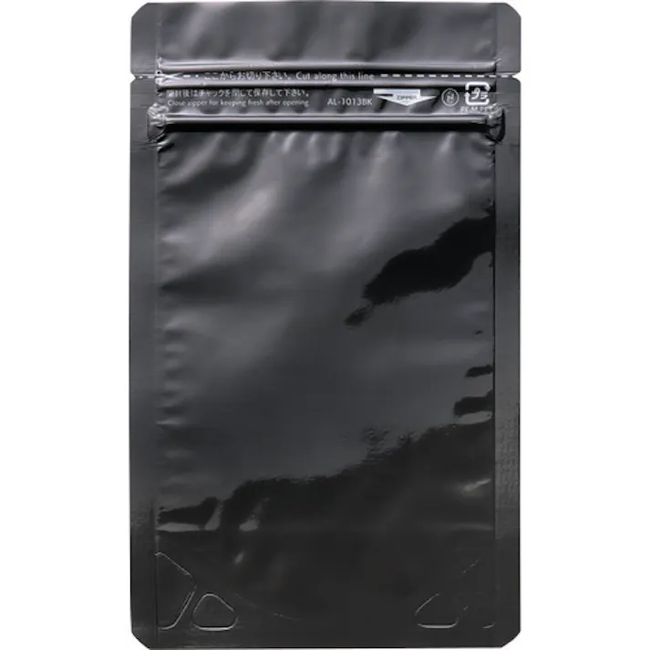 【CAINZ-DASH】生産日本社 「ラミジップ」 アルミカラースタンドタイプ 黒 130×100+30 (50枚入) AL-1013BK【別送品】