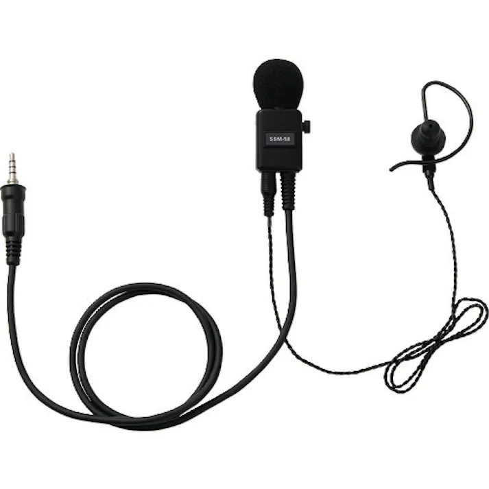 【CAINZ-DASH】八重洲無線 ヘビーデューティータイピンマイク&イヤホン(耳かけ式カナル型) SSM-58BTA【別送品】