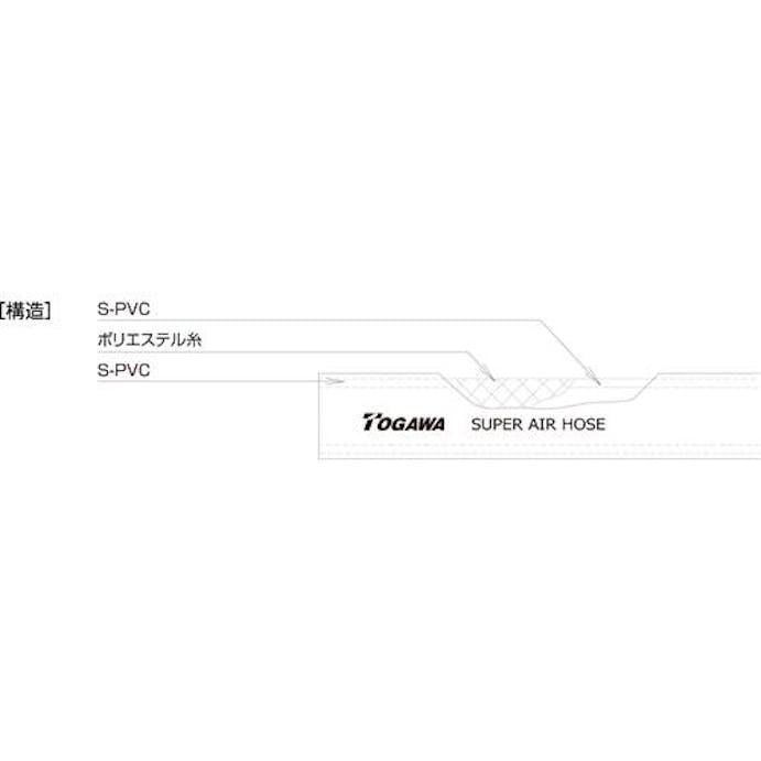 【CAINZ-DASH】十川産業 スーパーエアーホース　長さ３０ｍ　外径１３ｍｍ SA-6-30【別送品】