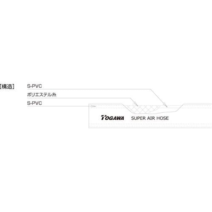 【CAINZ-DASH】十川産業 スーパーエアーホース　長さ１００ｍ　外径１３ｍｍ SA-6【別送品】