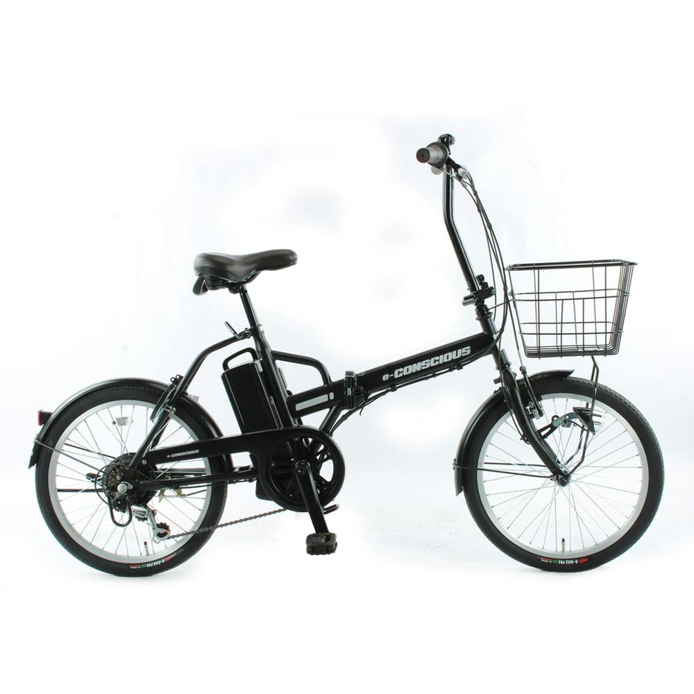 電動アシスト自転車 コンパクト ブラック 自転車】電動アシスト自転車 20型 電動車イーコンシャス マット