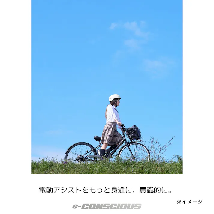 【自転車】電動アシスト自転車 e-CONSCIOUS イーコンシャス CITY シティ 27インチ 外装6段 マットブラック
